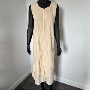 ☁️ Kaaku Clothing 100% Cotton Button Front Midi Dress | Free Size